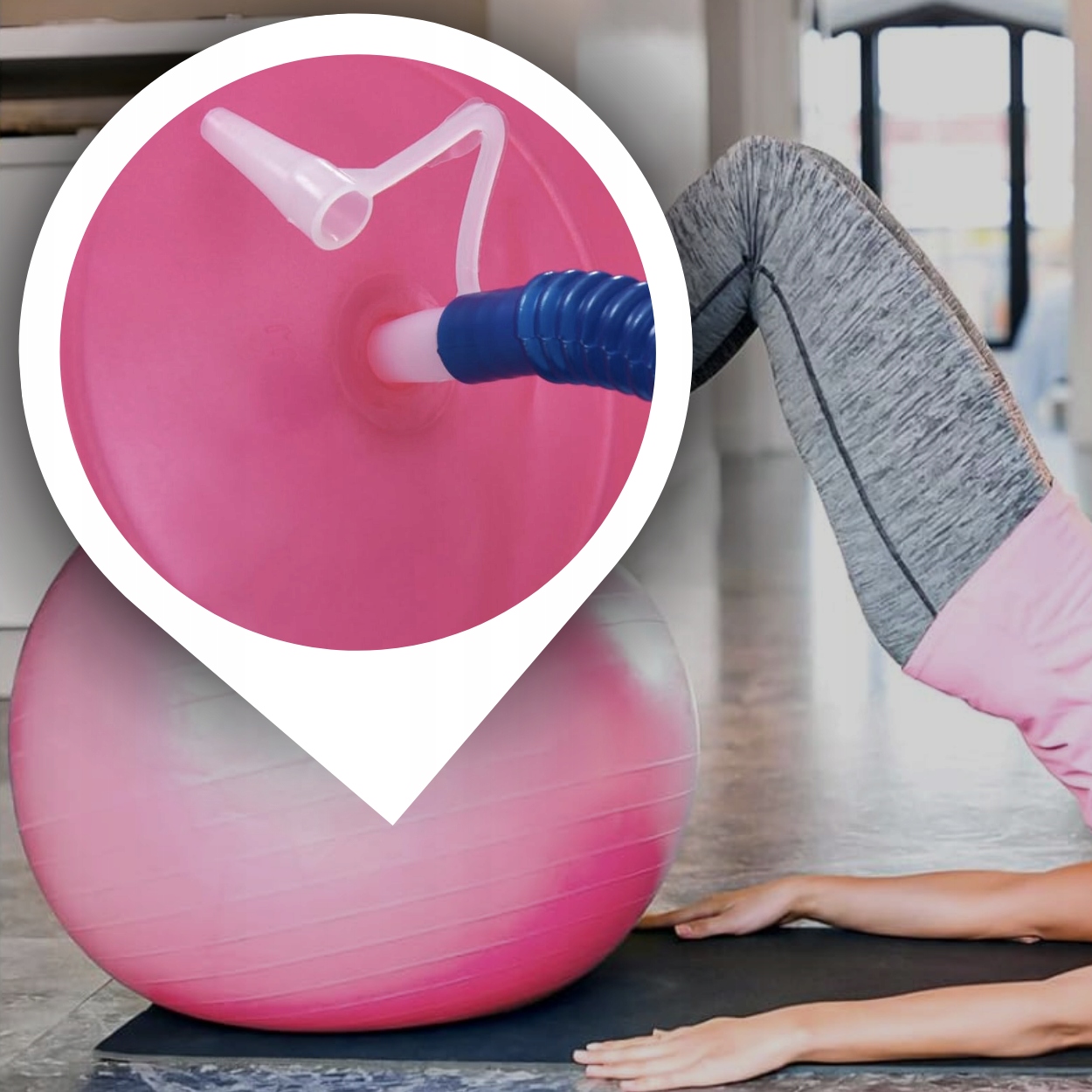 PIŁKA GIMNASTYCZNA CO ĆWICZEŃ REHABILITACYJNA 65cm FITNESS POMPKA WZMOCN Waga produktu z opakowaniem jednostkowym 1.1 kg