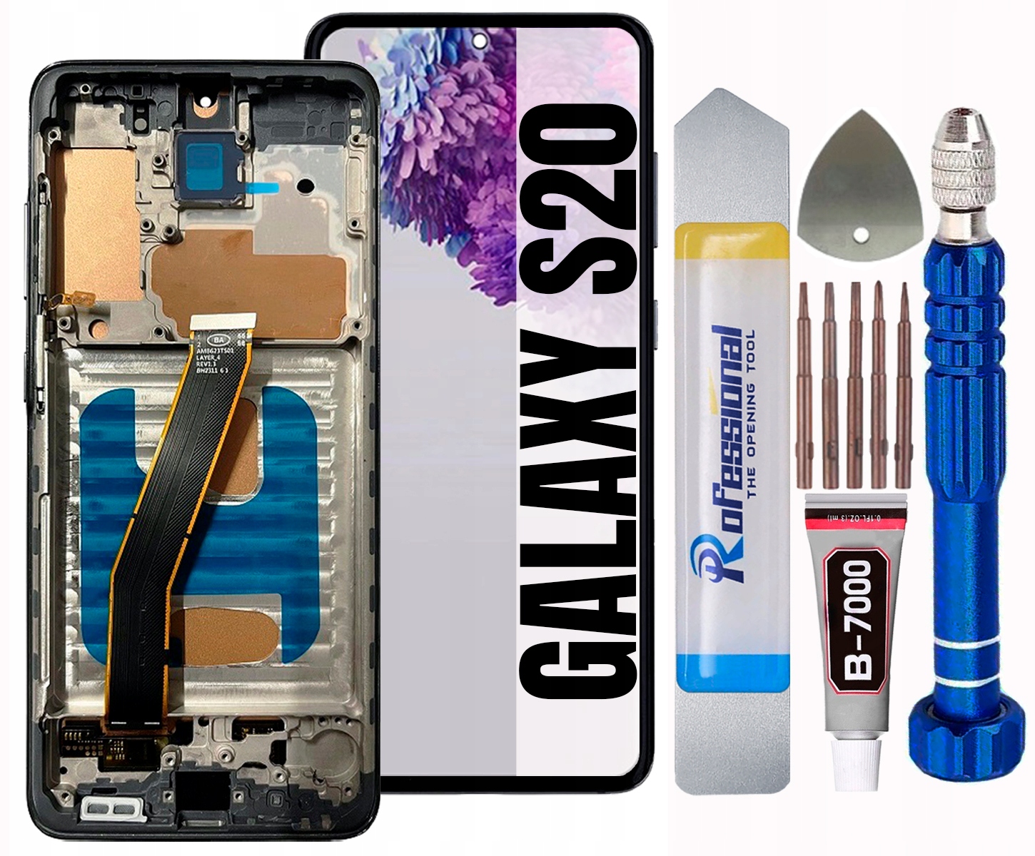 Displej Pro Samsung Galaxy S20 G980 G980F Incell LCD Rámeček Šedý