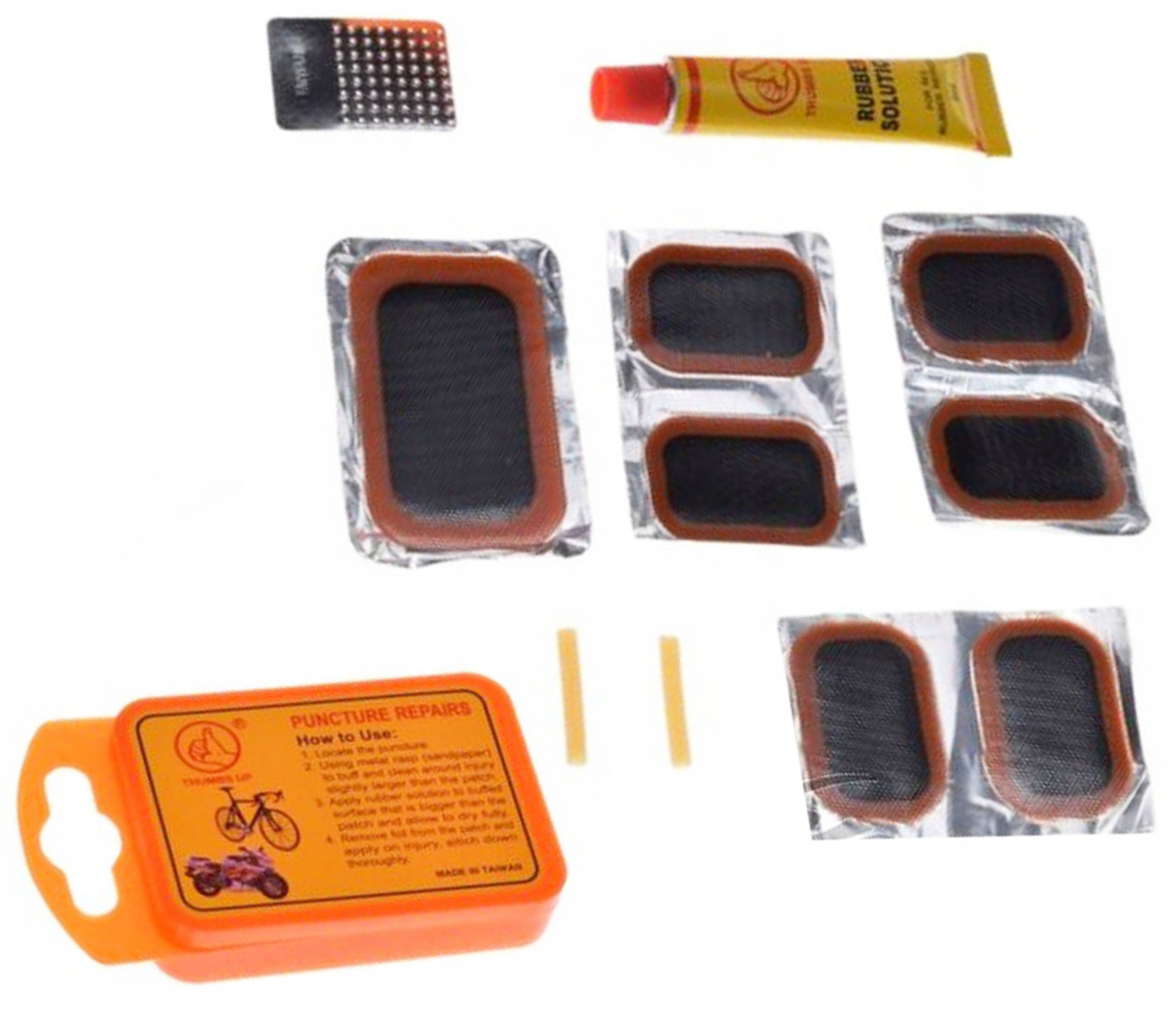 Zestaw Naprawczy do Dętek Klej Łatki Tarka Box 11x Quad ATV 110 150 200 250 EAN (GTIN) 9797325910657