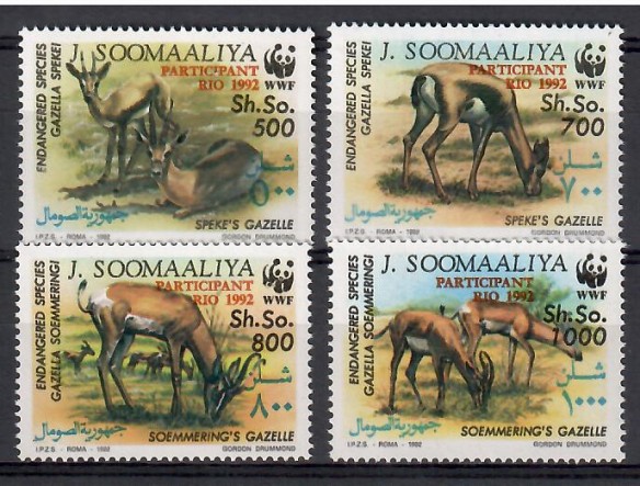Somalia 1992 Mi 444-447 Czyste **