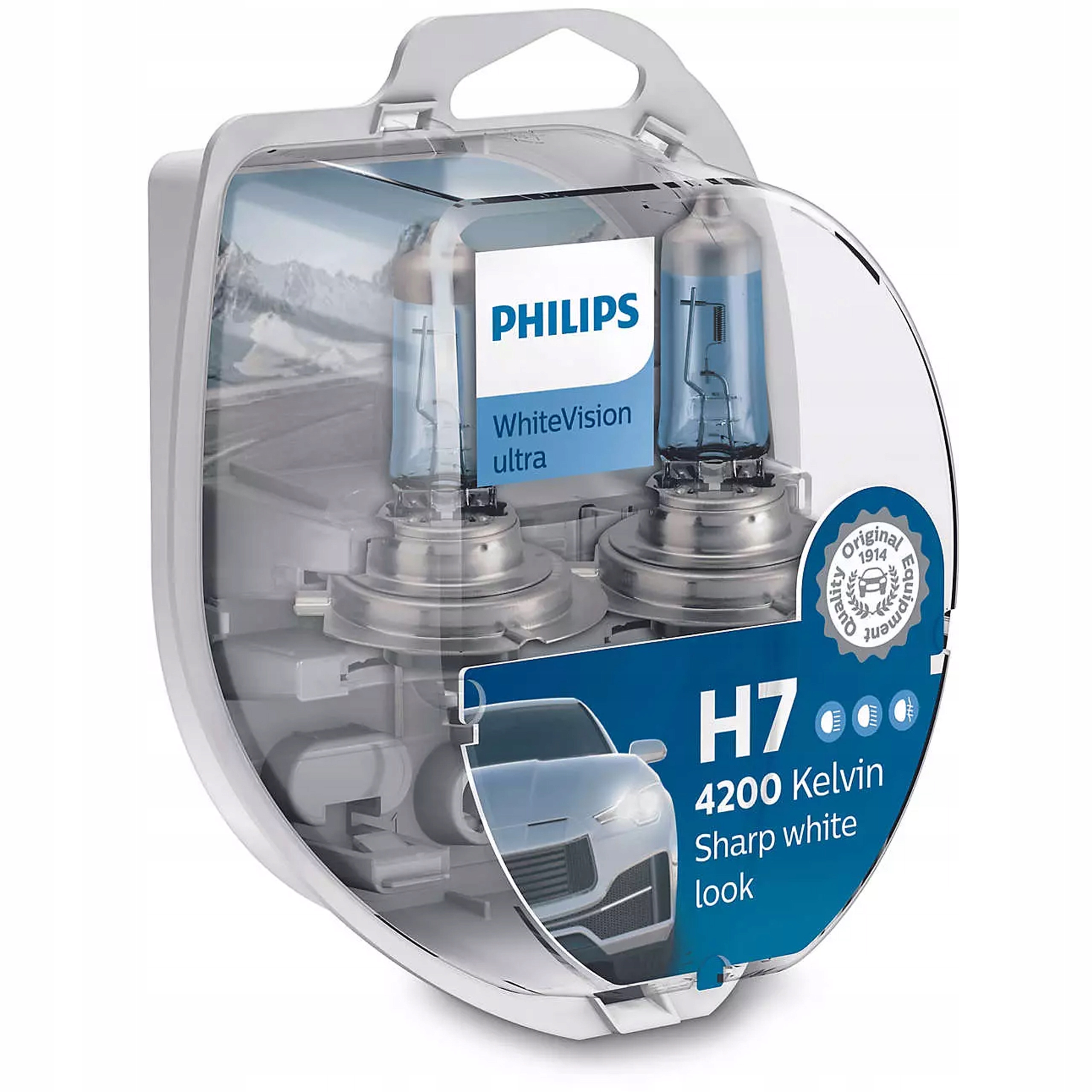 

Powystawowe Philips H7 White Vision 4200K W5W