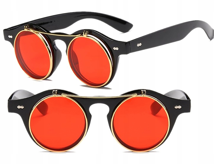

Modne Lenonki otwierane Okulary retro punk boho