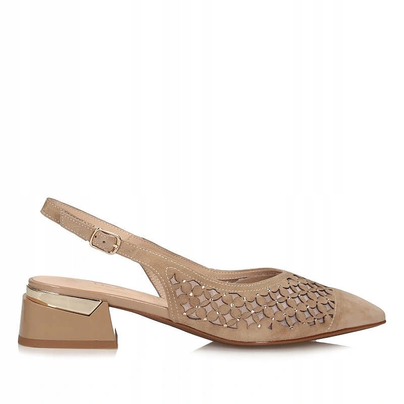 Dámské lodičky S.Barski D&a CR61-3004 Beige béžové semišové na podpatku