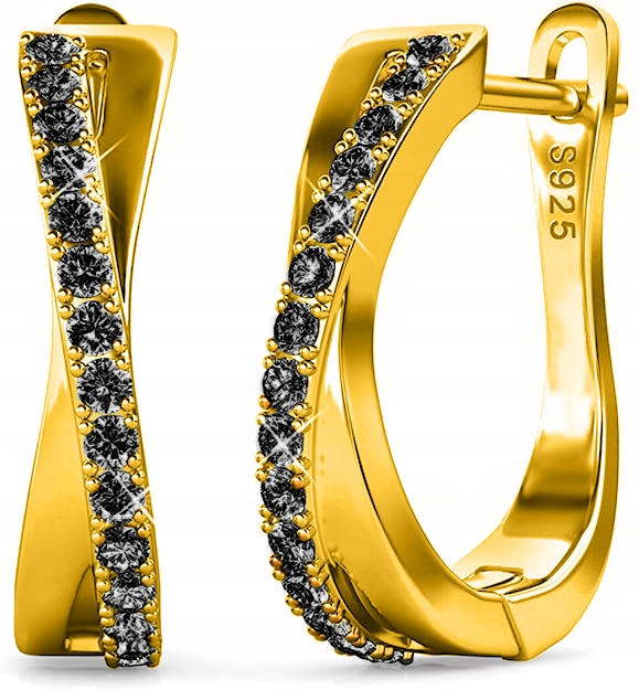 Stříbrné dámské náušnice s anglickým zapínáním stříbro o ryzosti 925 pozlacené, originální