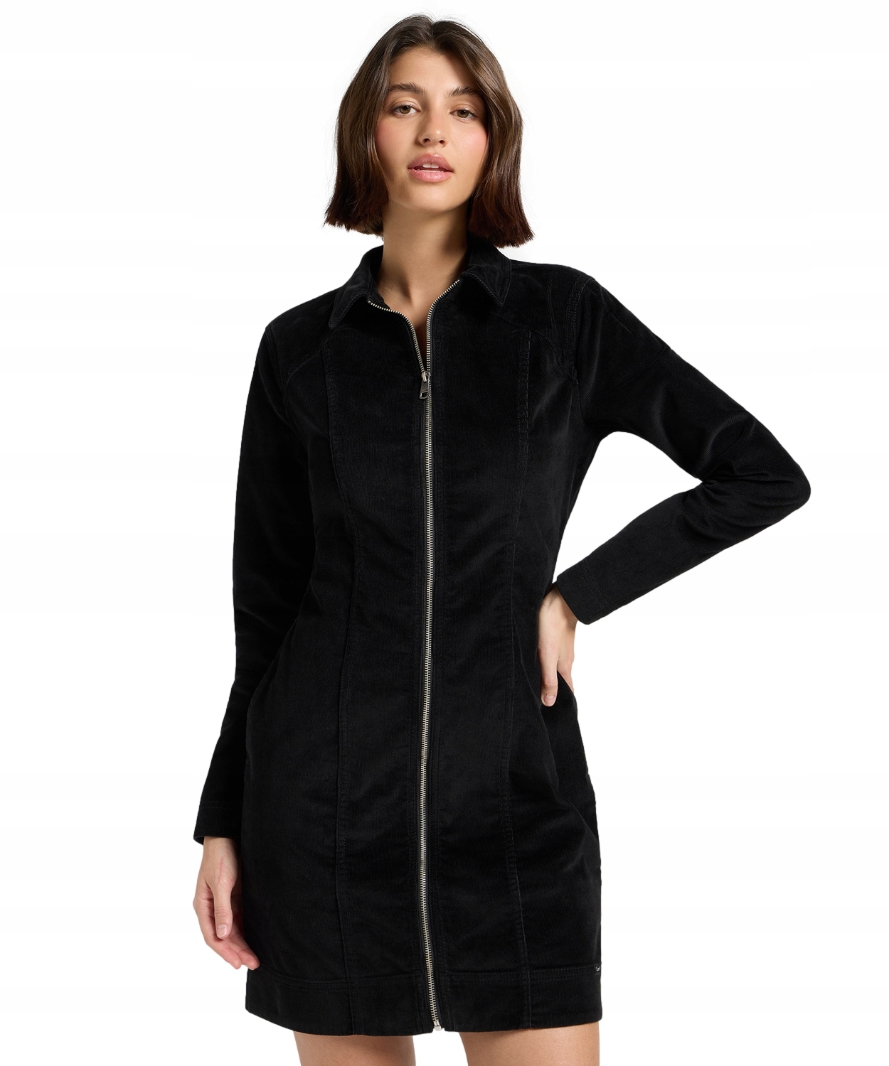 Šaty Lee Zip Front Dress 112370991 Černé S