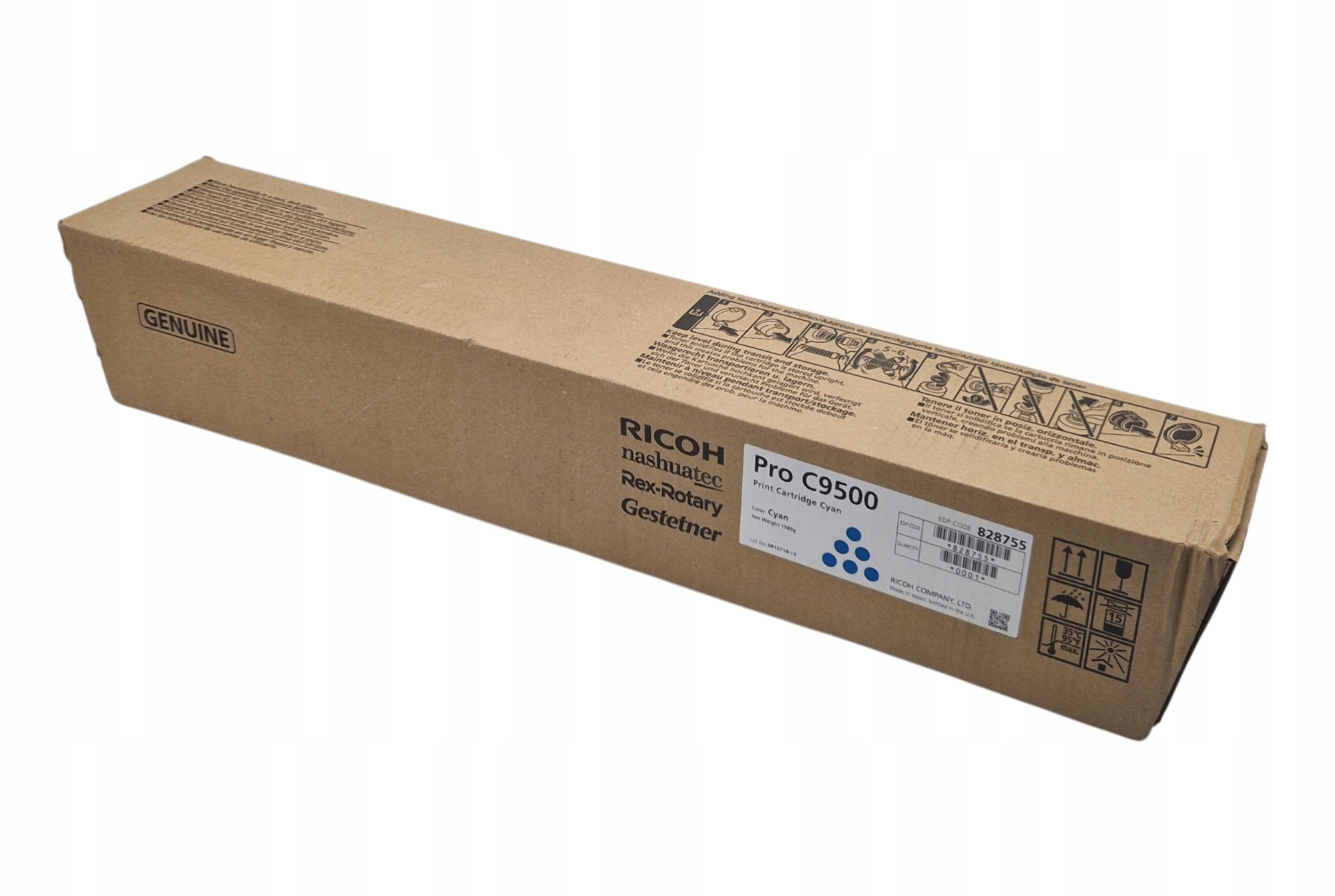 Toner Ricoh Pro C9500 Cartridge 828755 Cyan Modrý