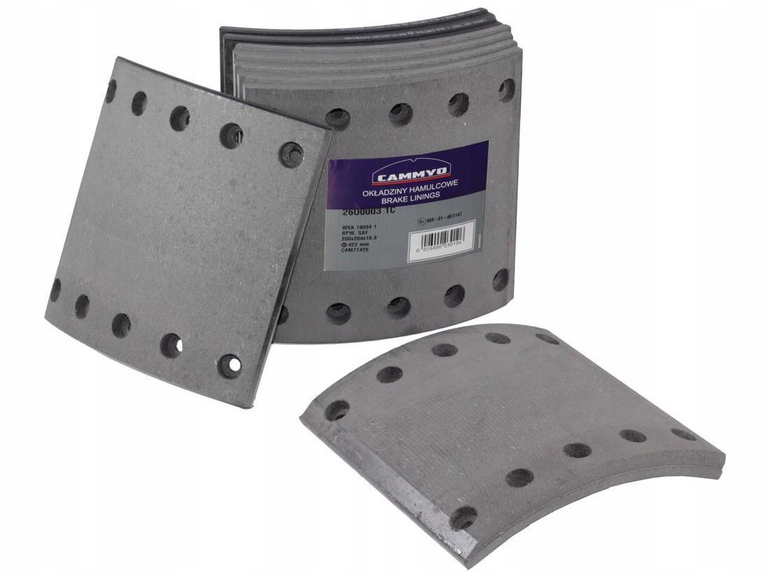 OKŁADZINA HAMULCA 424*200 BPW LAG SAF C/8