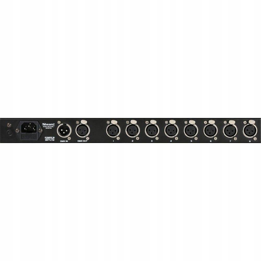Splitter DMX Booster 8-kanałowy RACK XLR BeamZ Kod producenta 154.023