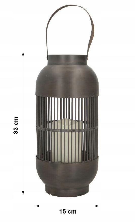 Lampka solarna LED 33 cm - latarenka ogrodowa z czujnikiem zmierzchu