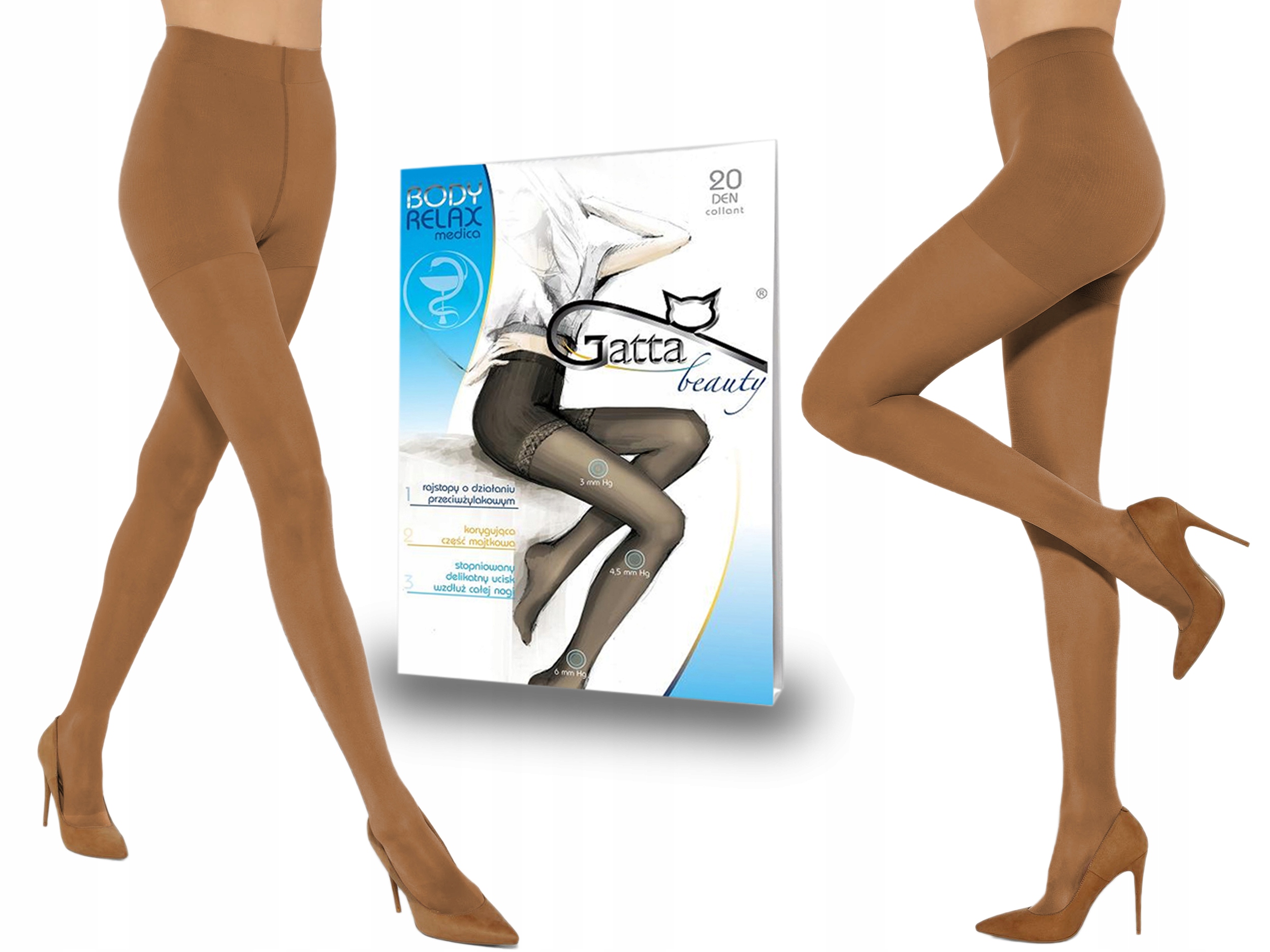 

Rajstopy Gatta Body Relax Medica 20 den golden 4-L