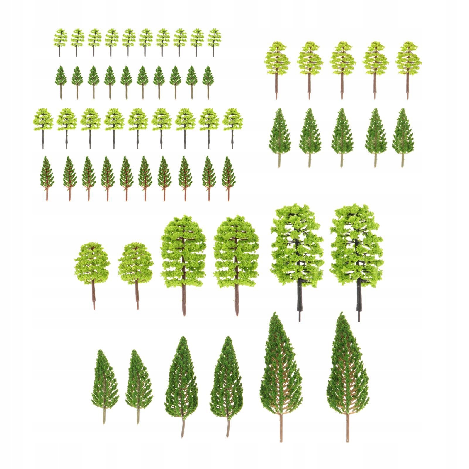 Miniaturowe drzewa modelowe dla koloru żółtego i zielonego