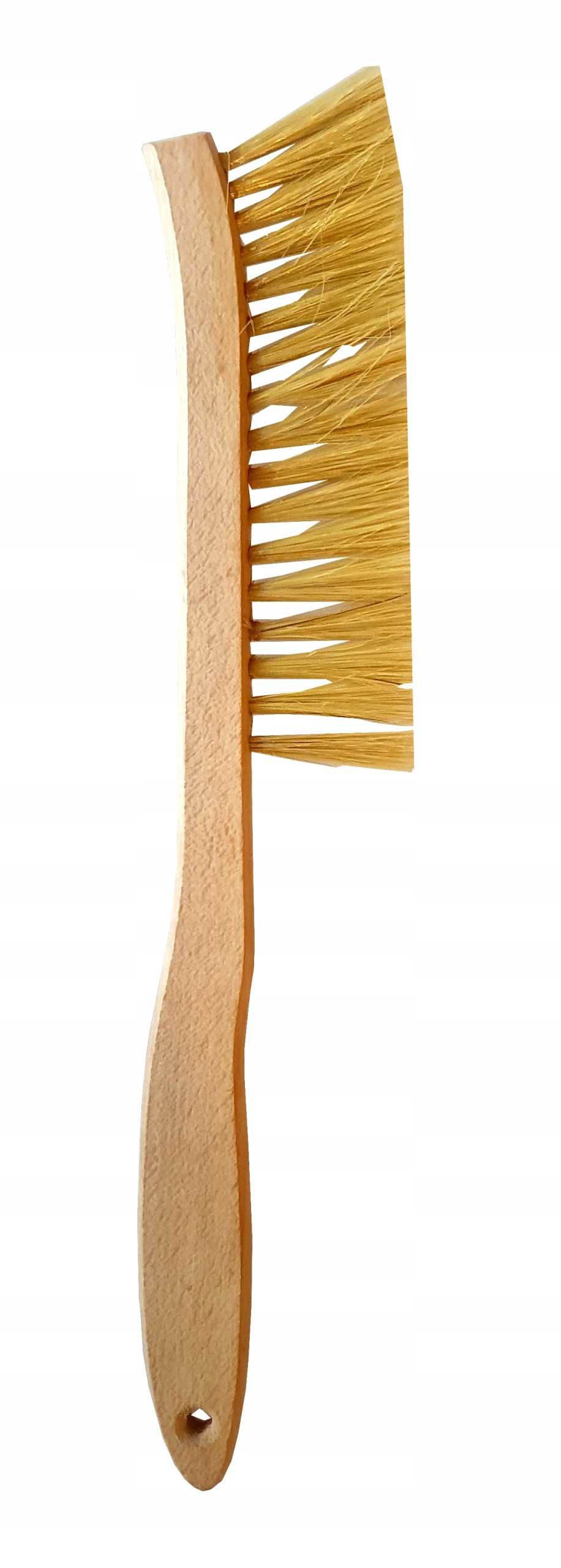 Zmiotka pszczelarska do pszczół włosie naturalne PROFILOWANA drewniana