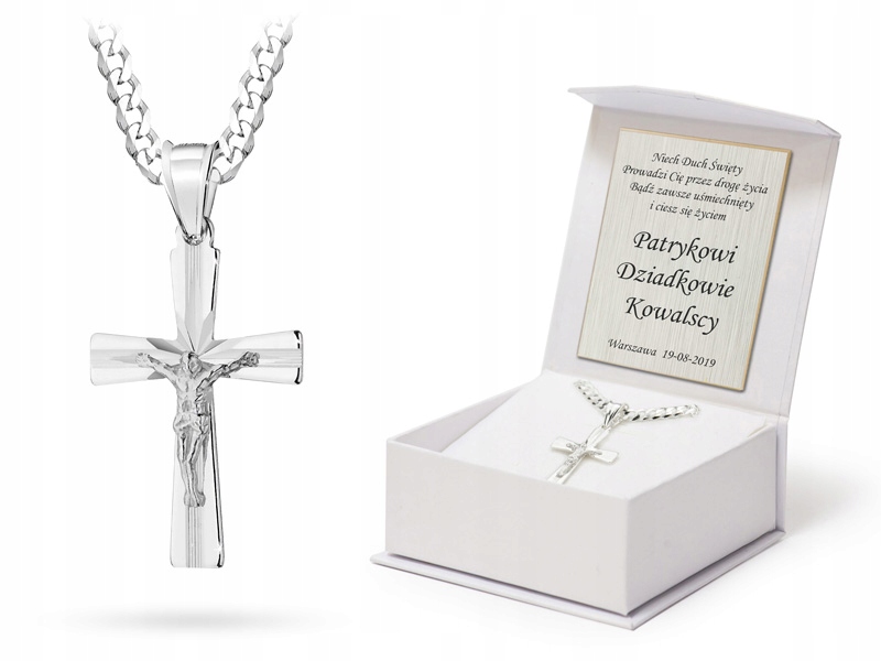 Stříbrný Řetízek Cutchenette 45cm S Křížkem Gravírování