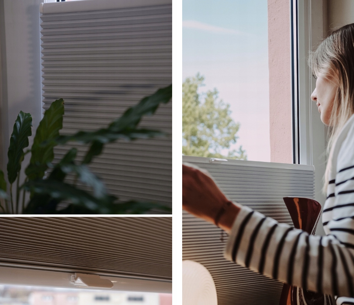 Roleta zaciemniająca RZĄSKA inwazyjna PLASTER MIODU, 100% blackout. Długość 1 cm