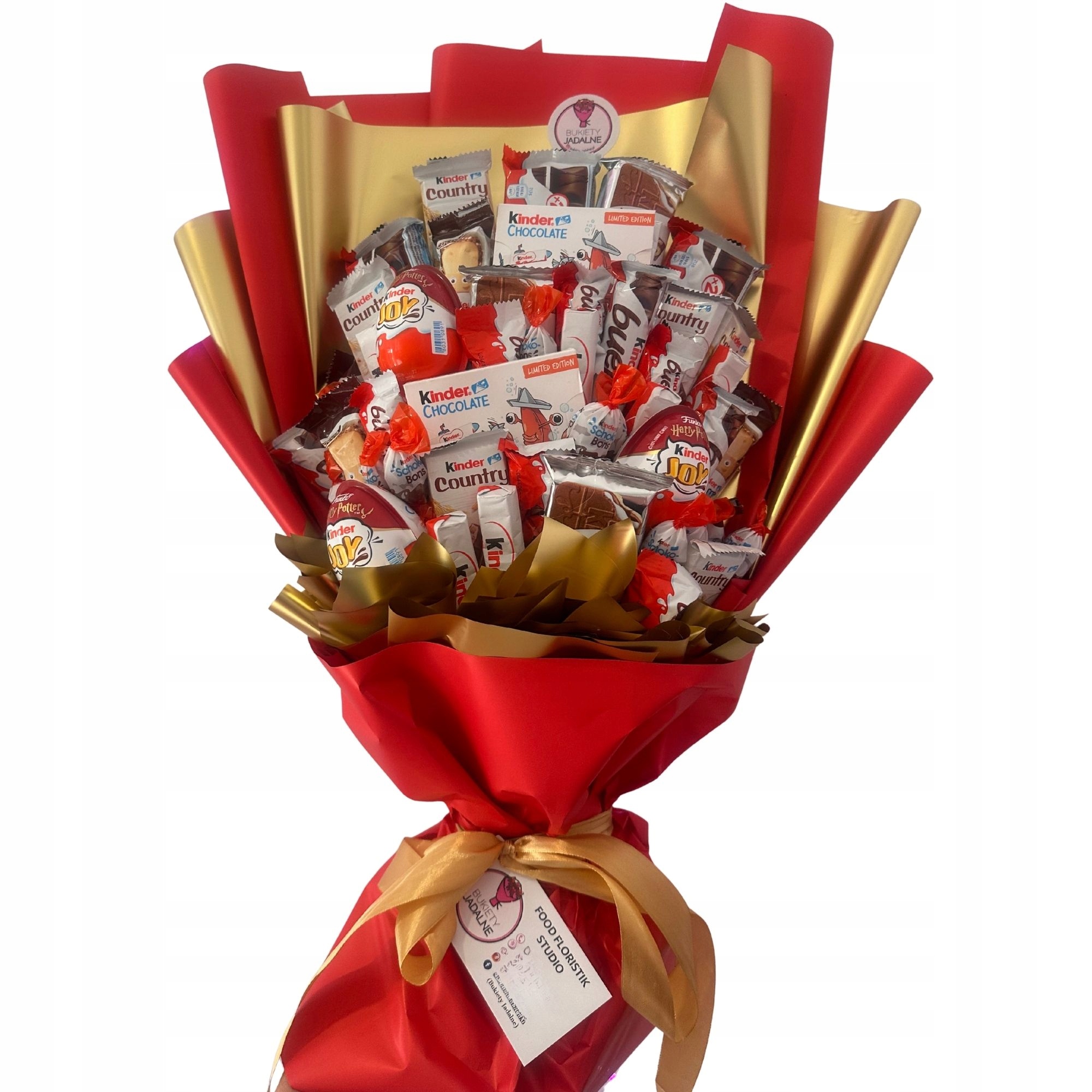Zestaw Prezentowy Bukiet Kinder L Walentynki Dzień Kobiet Urodziny Dzieci