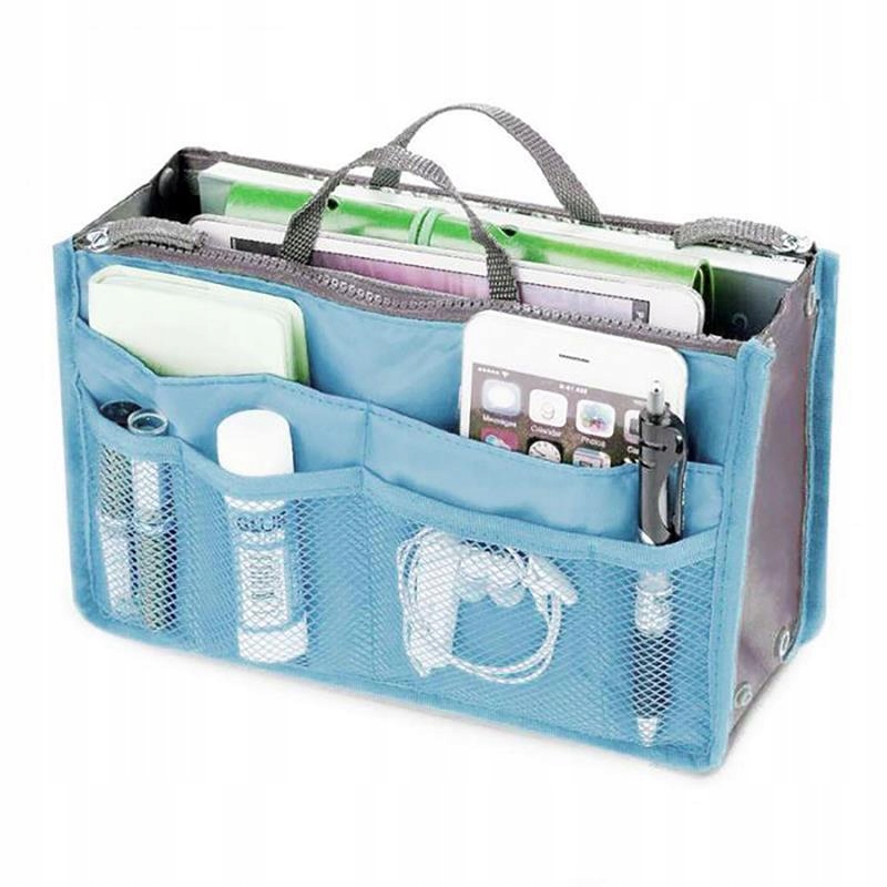 ORGANIZER Z WIELOMA KIESZONKAMI DO DAMSKIEJ TORBY