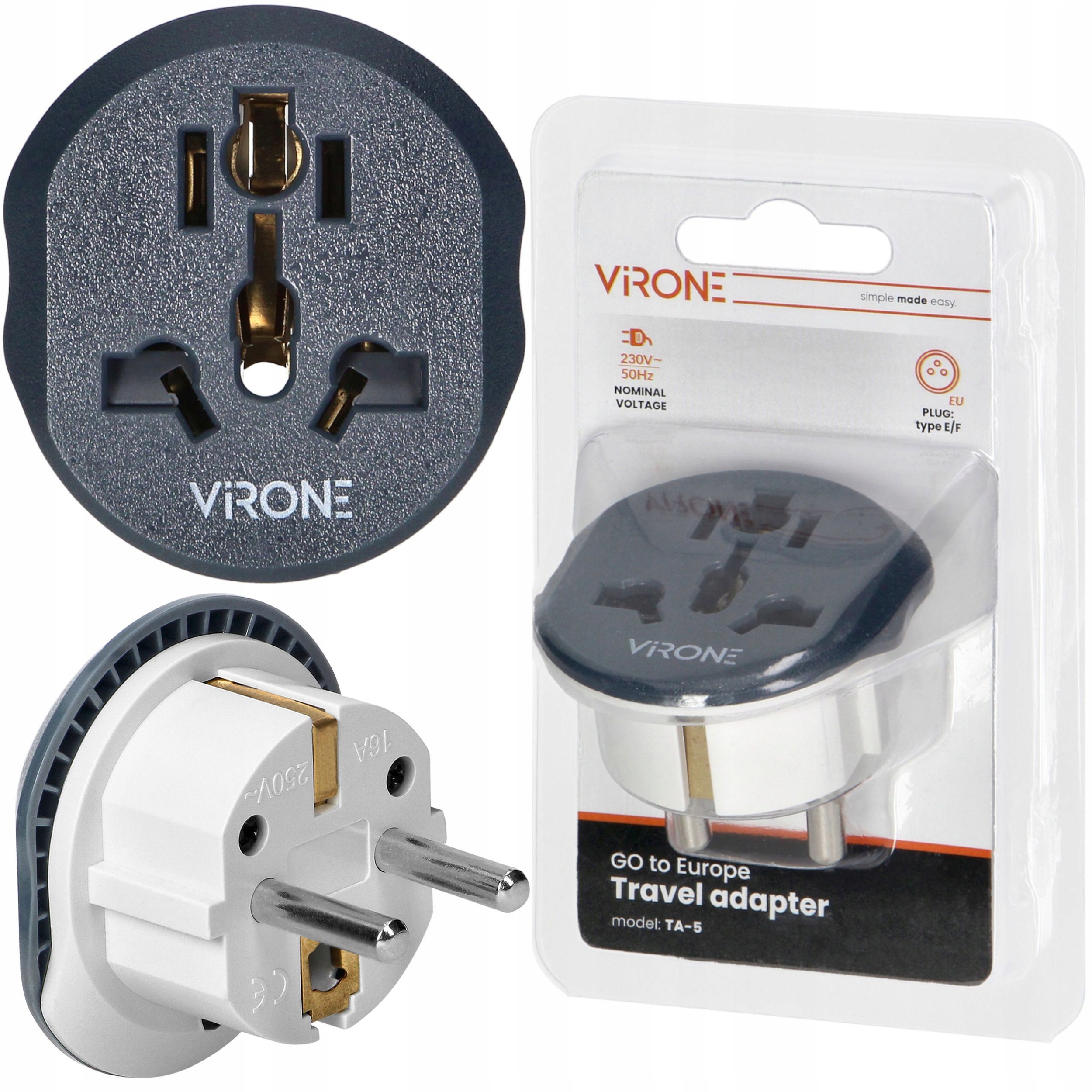 

Adapter Wtyczka Przejściówka Uk Usa na Europa Pl