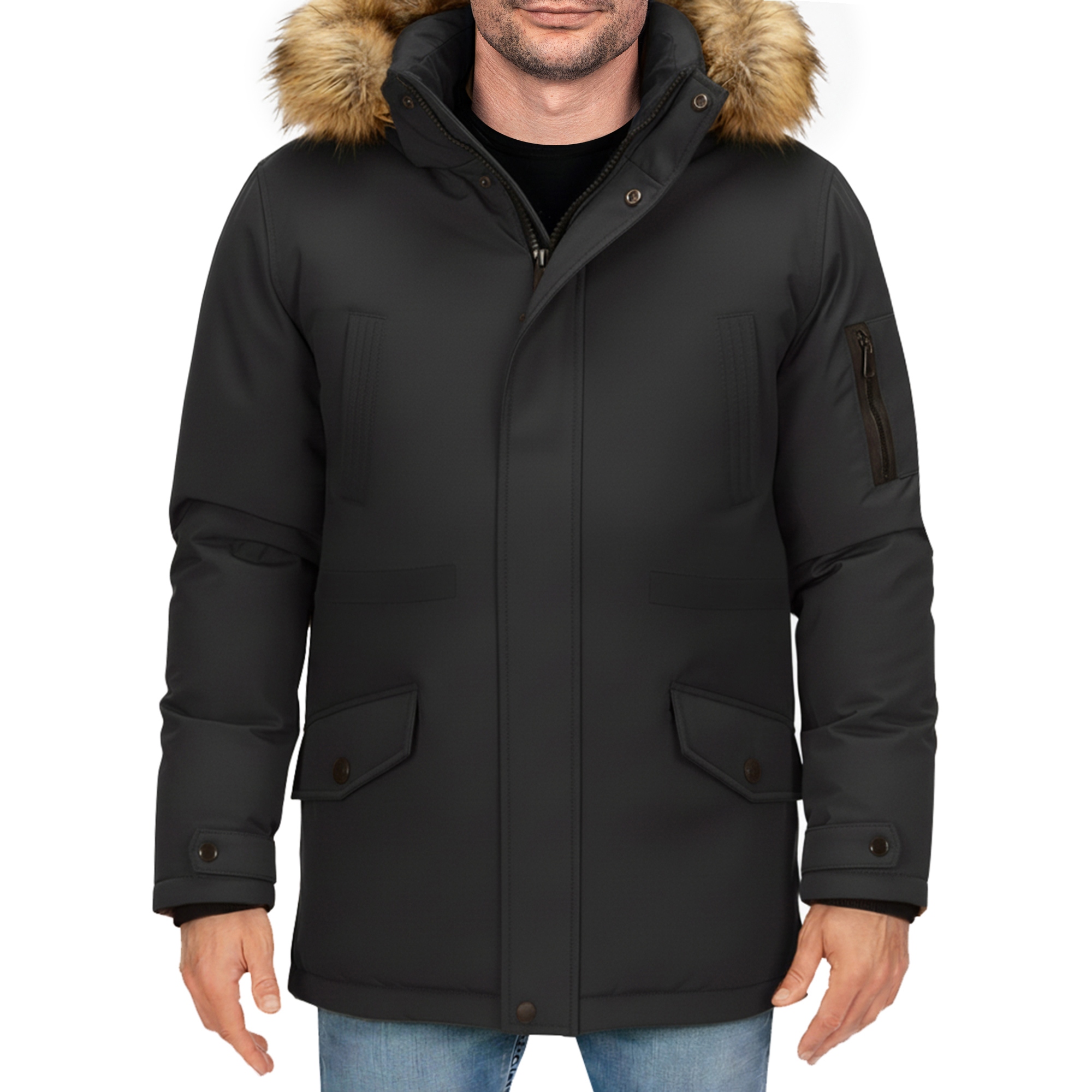 TM2334 vel. M Pánská Teplá Zimní Bunda Bunda Dlouhá Parka