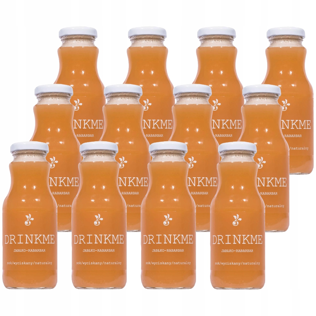 12 x Přírodní lisovaný džus Nfc jablko rebarbora Drinkme