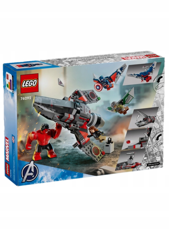 Lego Marvel Kapitán Amerika versus Červený Hulk – bitva 76292