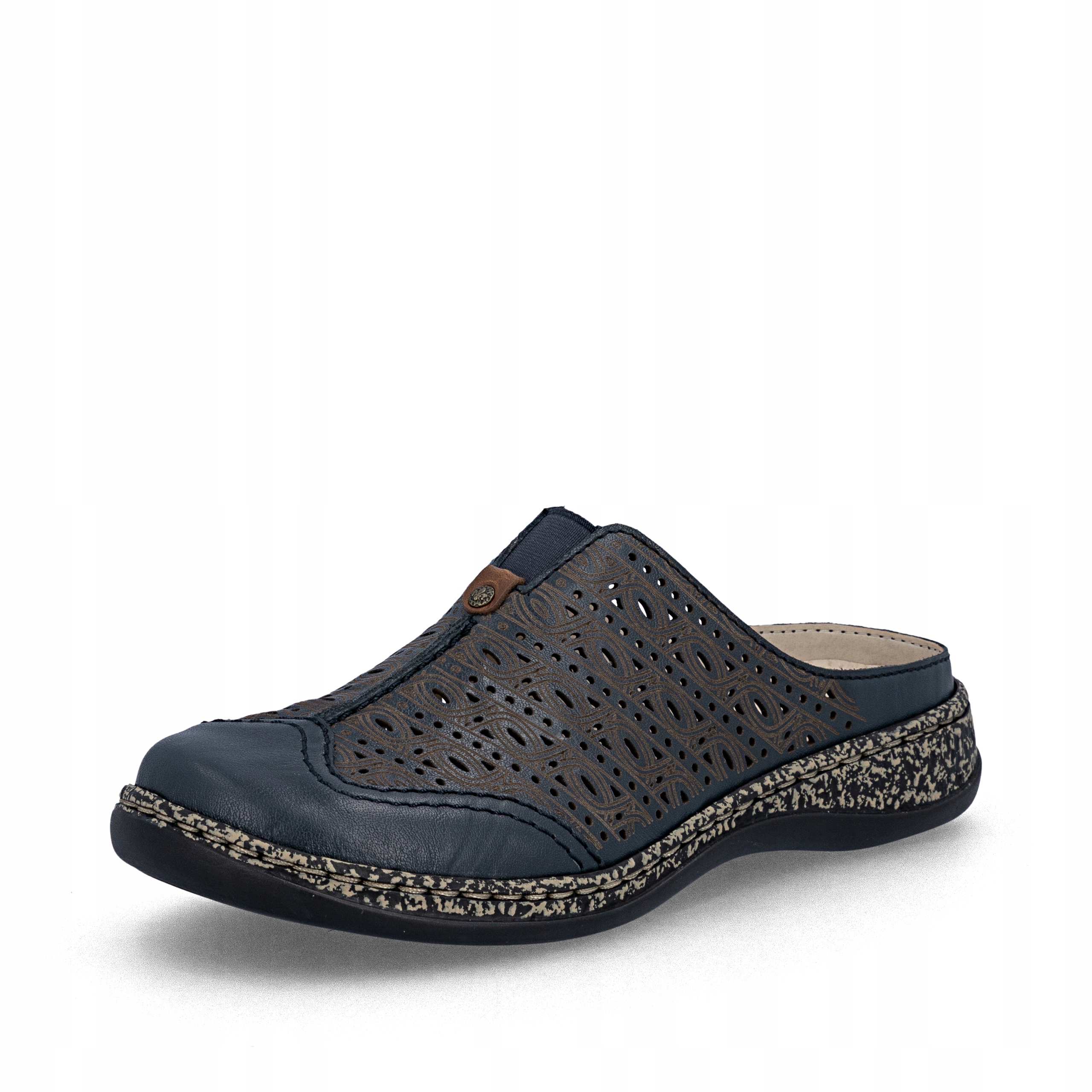 Rieker Antistress Nazouváky Dámské Zakryté Prsty Tmavě Modré 46376-14 vel. 41