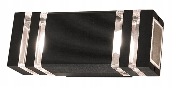 Venkovní nástěnné svítidlo Rios 2 IP54 hliníkové, černé, vodotěsné Nowodvorski