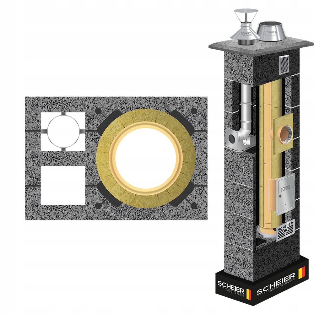 Komínová sada keramický systém Duo 4 m 200 80
