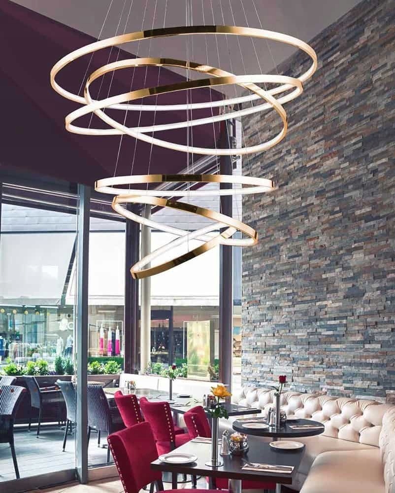 Dekorativní osvětlení s trojrozměrnou konstrukcí pro centrum obývacího pokoje Wheel 6