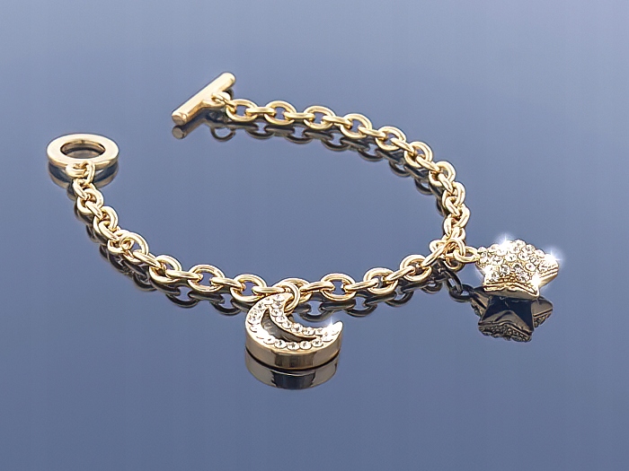 

Złota bransoletka Charms 14k