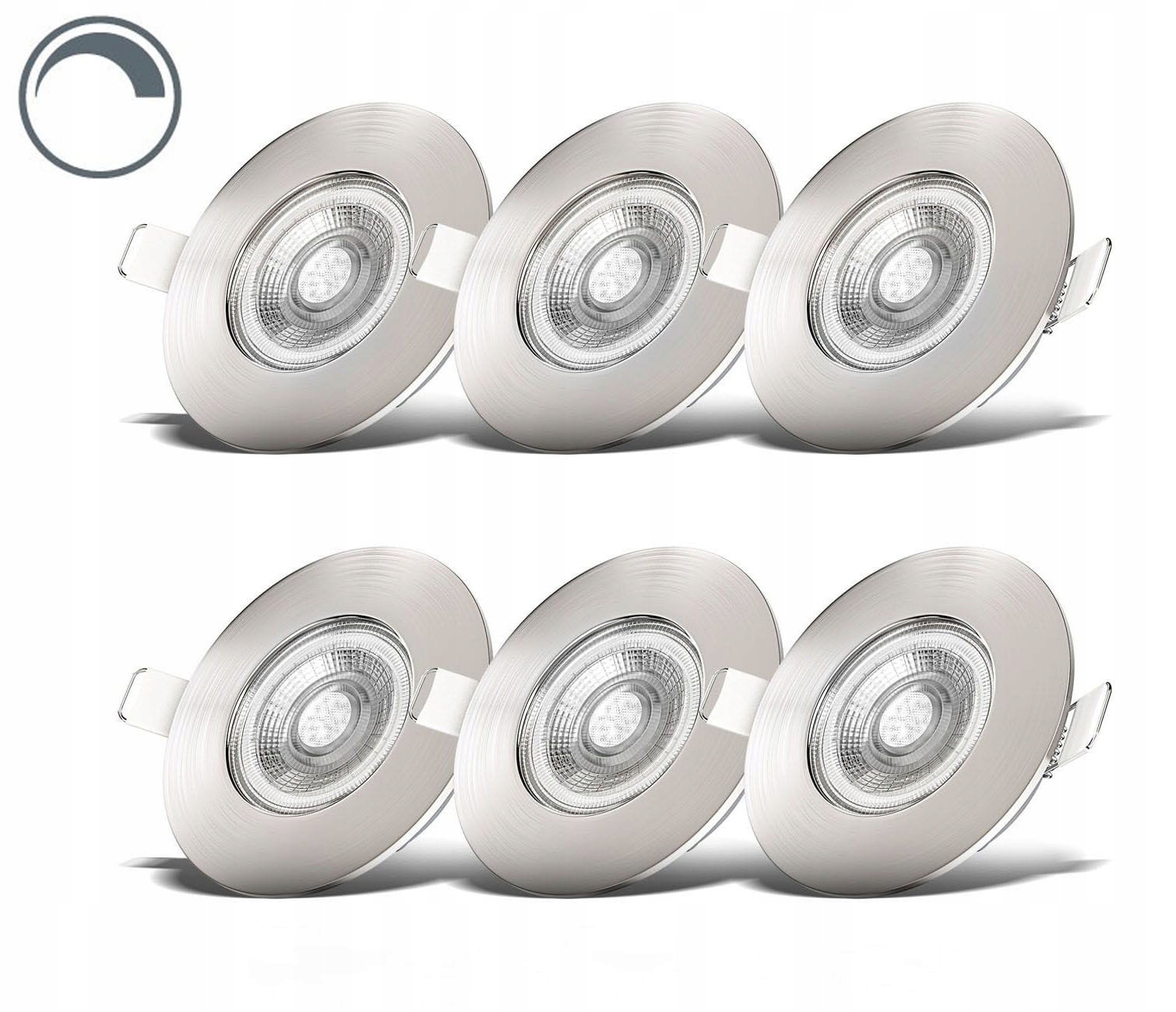 6x OCZKO POD ŚCIEMNIACZ LED 5W - DO ŁAZIENKI IP44