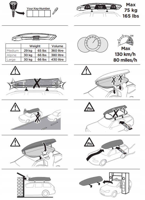 Box dachowy Thule VECTOR L Black METALLIC NOWOSC Product Length 231 cm