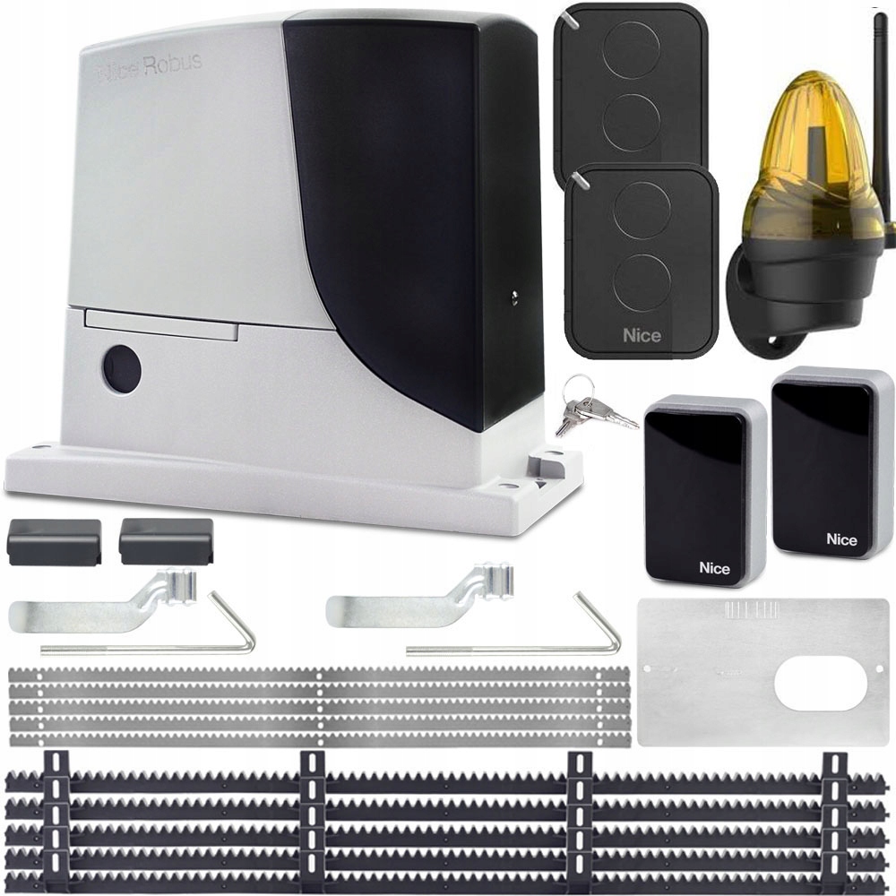 

Zestaw Do Bram Nice Robus 600 2xPILOT Listwa Lampa