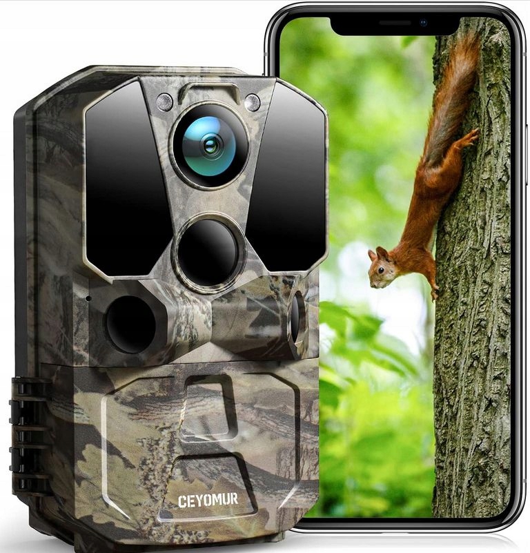 Fotopast Lesní Kamera Pro Noční Vidění Ceyomur CY65 40MP WiFi 4K