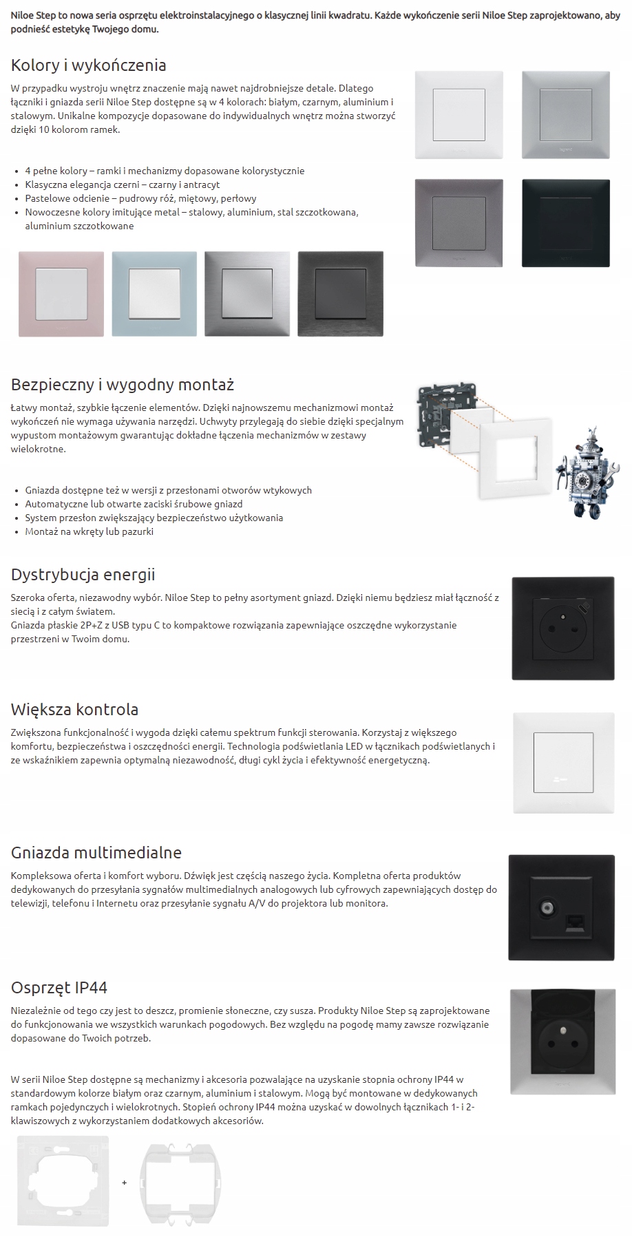 LEGRAND NILOE STEP ZAŚLEPKA CZARNY Marka Legrand