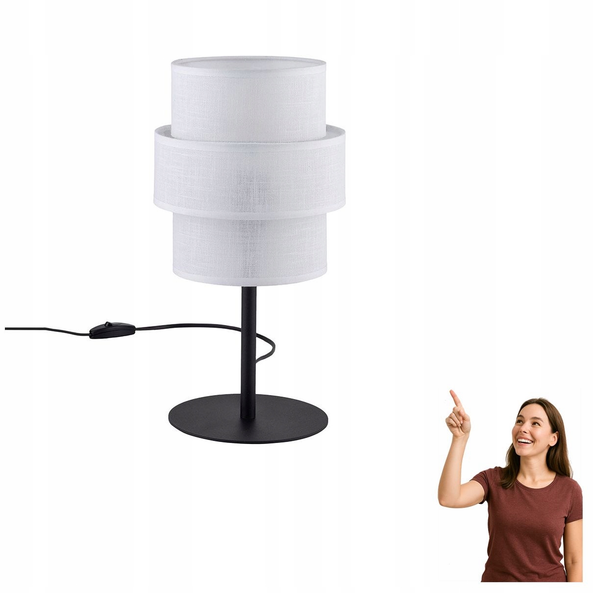 Nočná stolová lampa Calisto White 5893 Tk Lighting