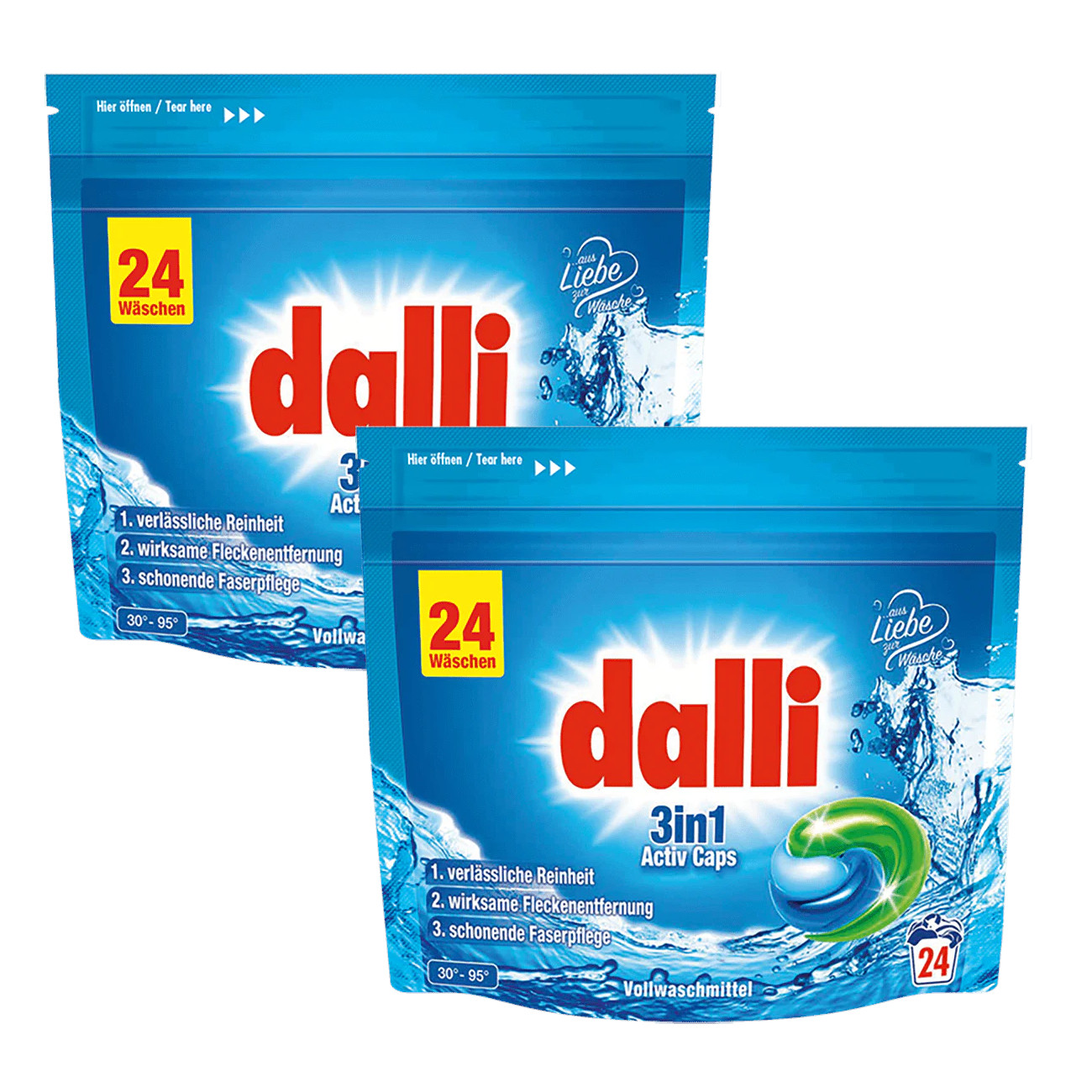 

Zestaw 2x niemieckie kapsułki prania kolor białe