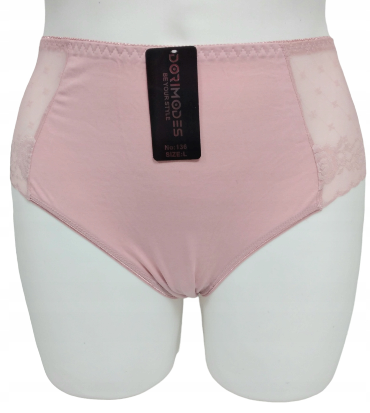 WYSOKIE FIGI DAMSKIE Dorimodes BAWEŁNA z KORONKĄ XXL DUŻE ROZMIARY Rozmiar XXL