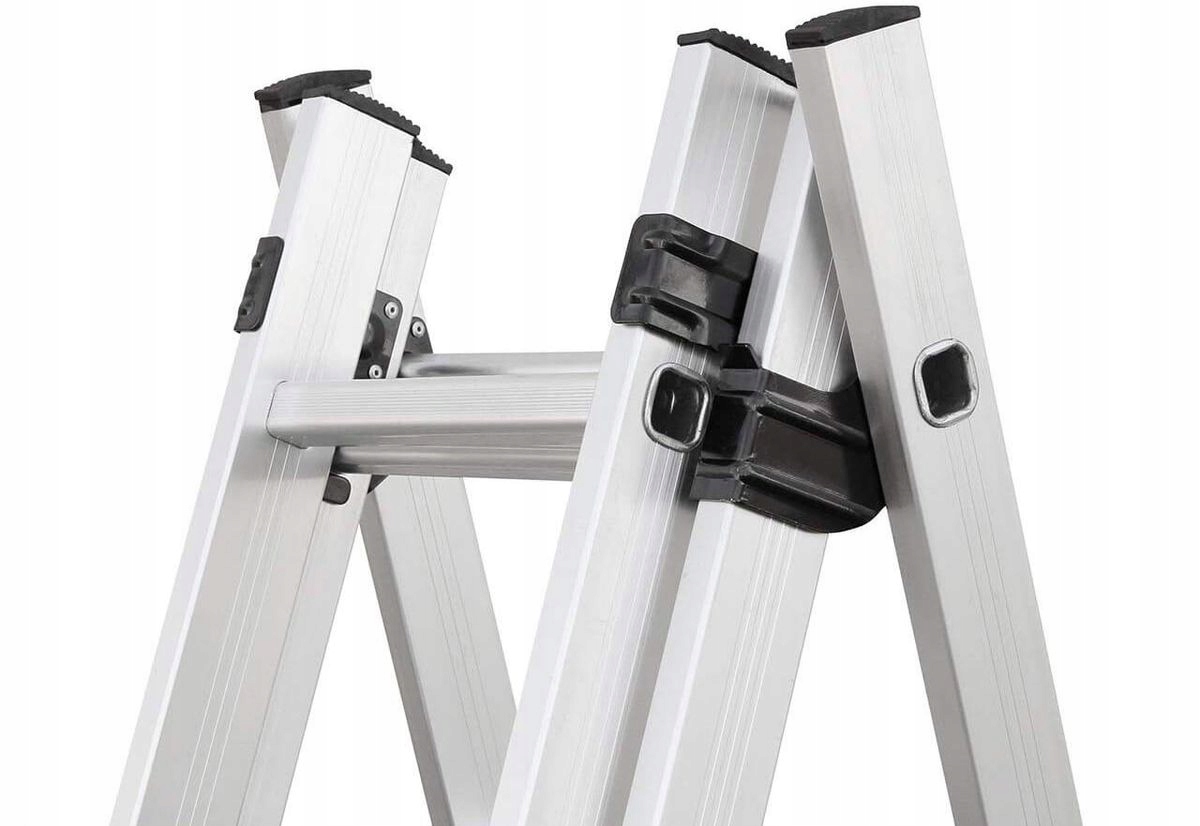 Drabina Aluminiowa 3x7 stopni Wielofunkcyjna Uniwersalna wys. Robocza 5m Liczba szczebli 21