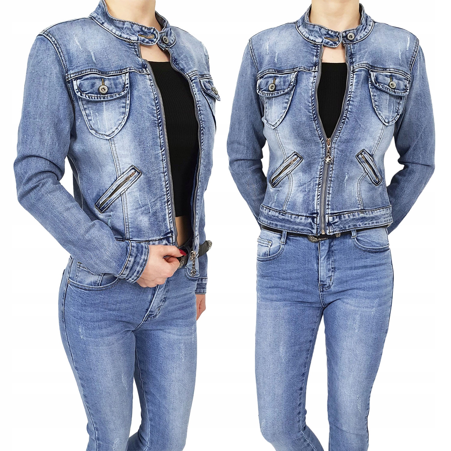 

#katana Jeansowa Kurtka Damska Jeans Młodzieżowa V