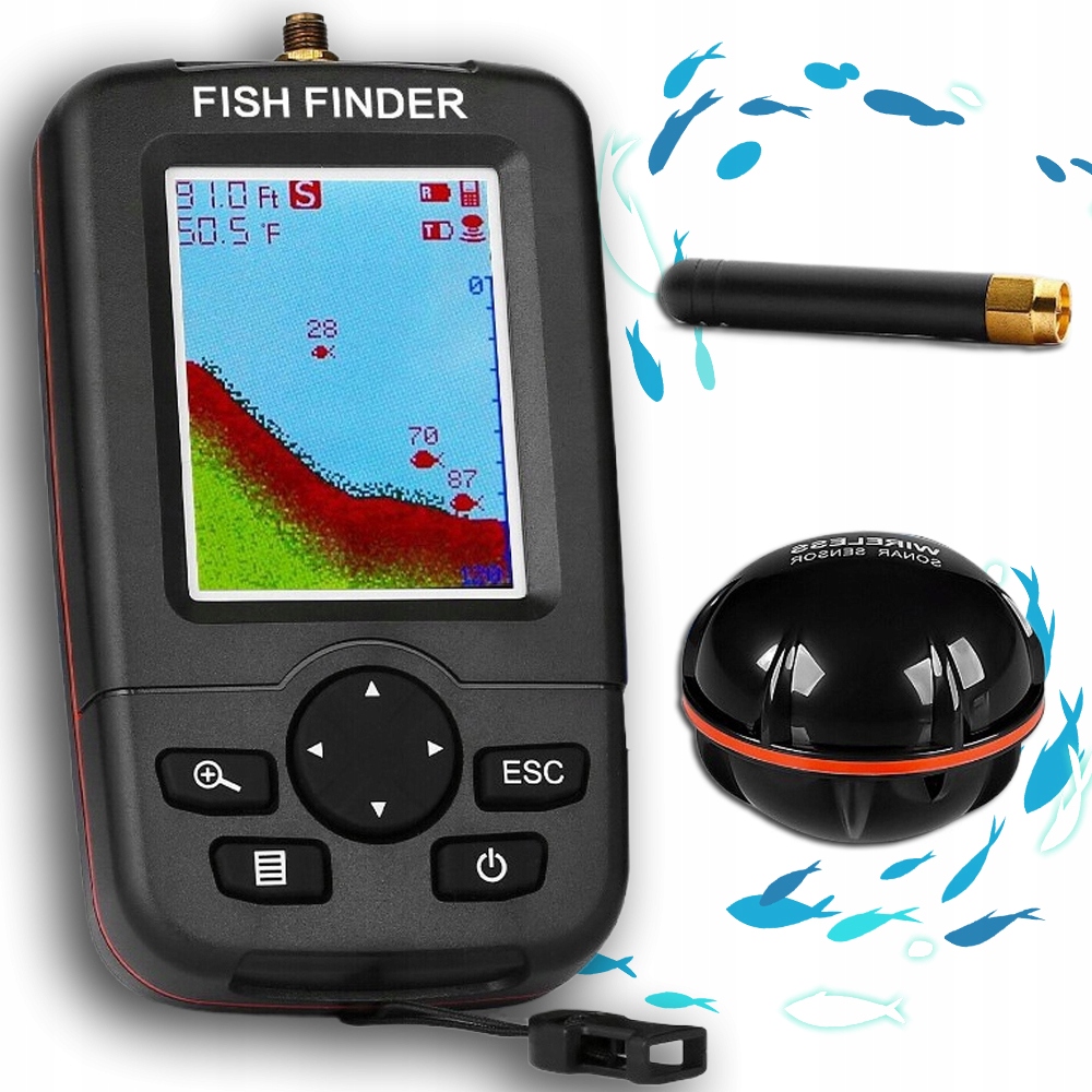 Echosonda Bezprzewodowa Sonar 100M Zasięg Wykrywania Echosonda Fish