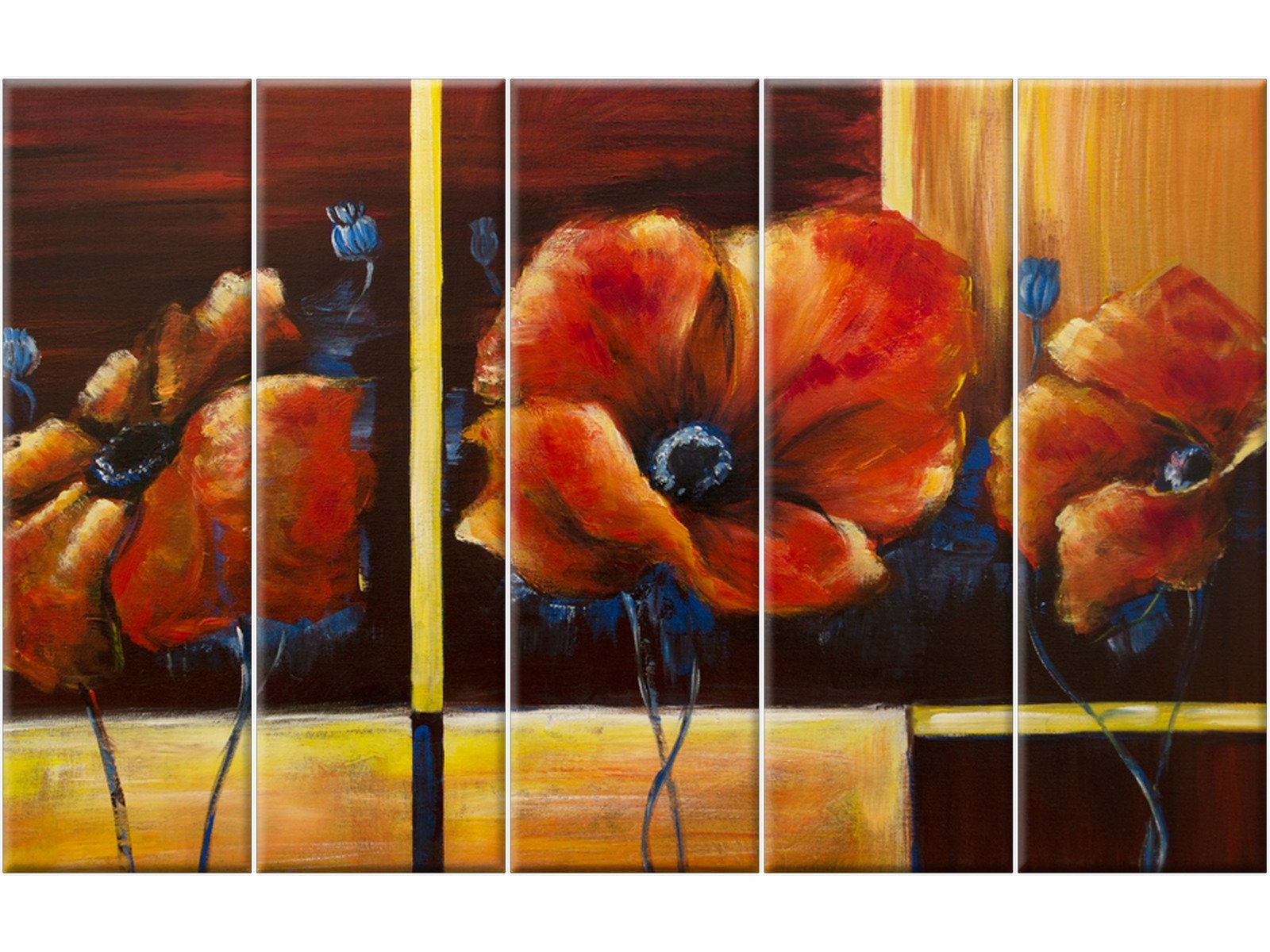 

Maki Obraz do salonu 100x63 Nowoczesny Tryptyk