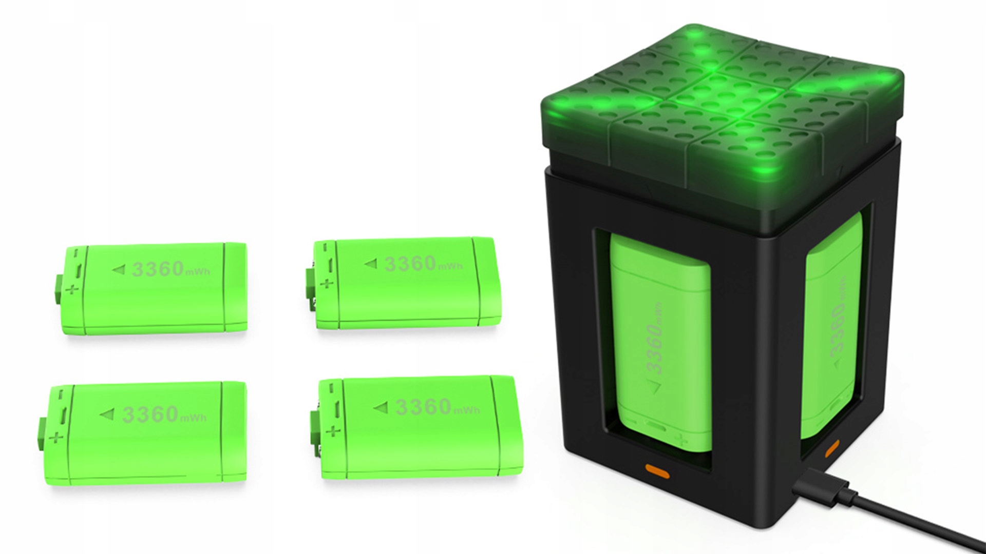 4X Akumulator Bateria Do Pada Xbox Series S X One Ładowarka