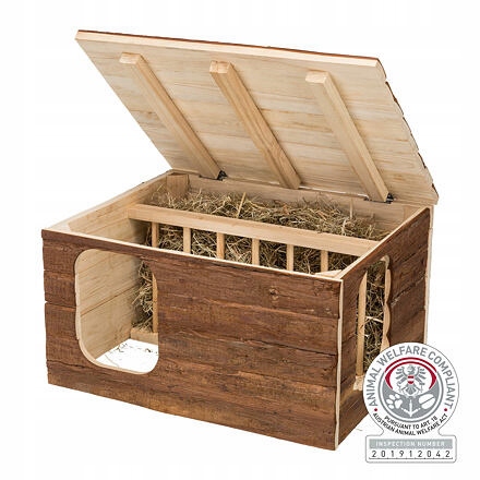 Levně Natural Living přírodní dř. domek Hilke s jesličkami 40x23x32 cm
