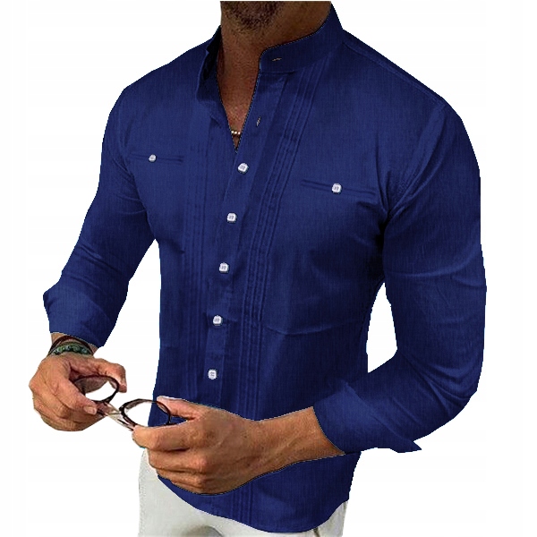 Pánská košile Každodenní lněná prodyšná Len Athletic