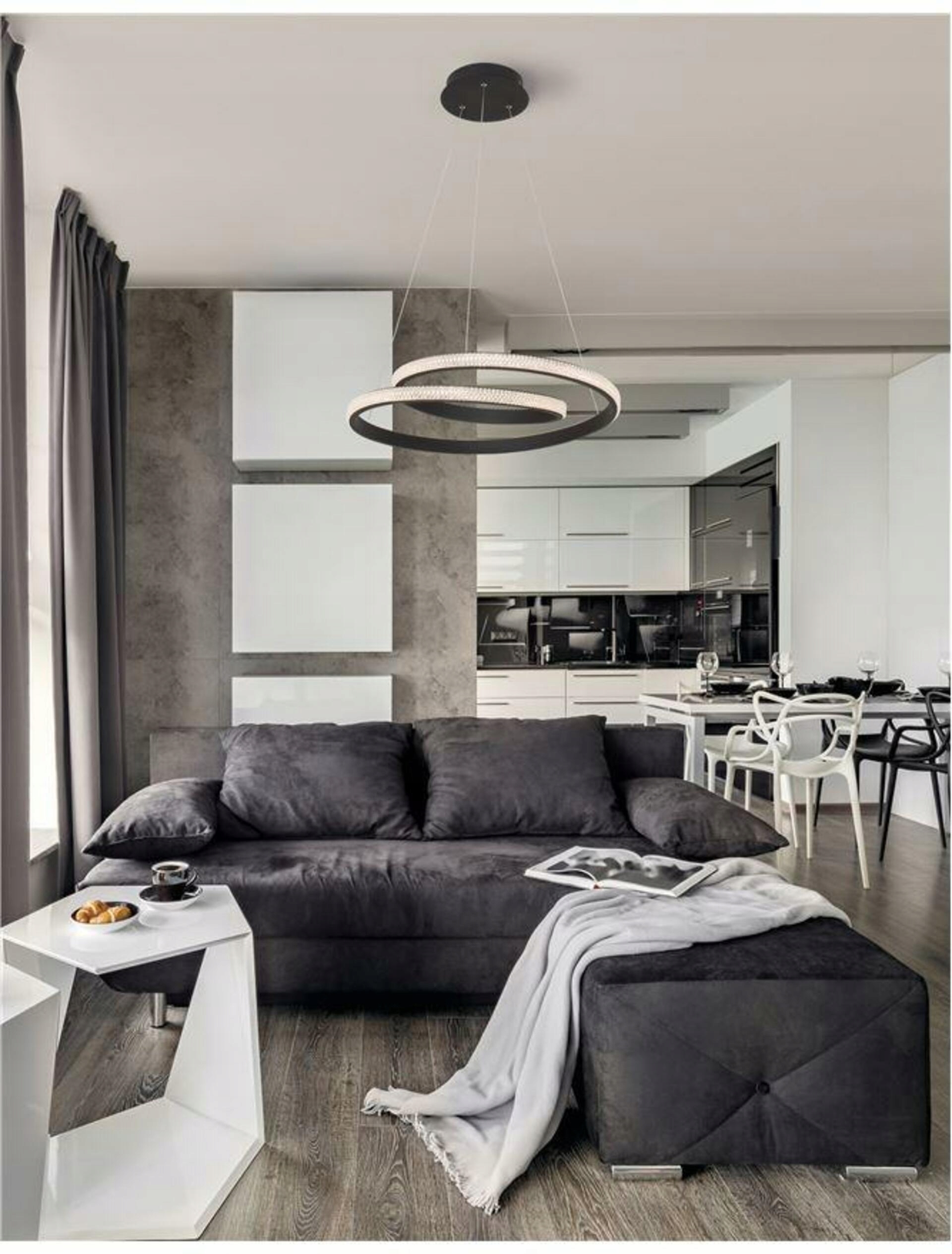 Nova Luce závesné svietidlo Grania čierny hliník a akryl Led 25W 230V 3000K I