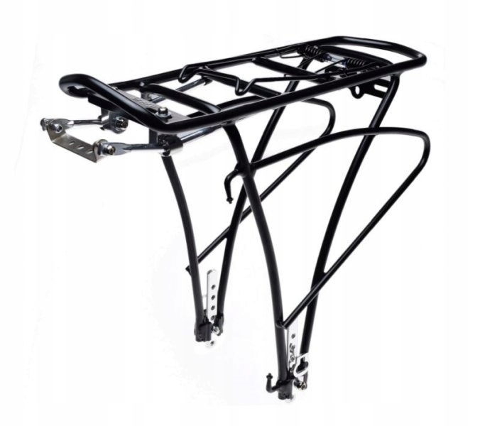 BAGAŻNIK TYŁ ALUMINIOWY ROWEROWY CZARNY DO SAKW