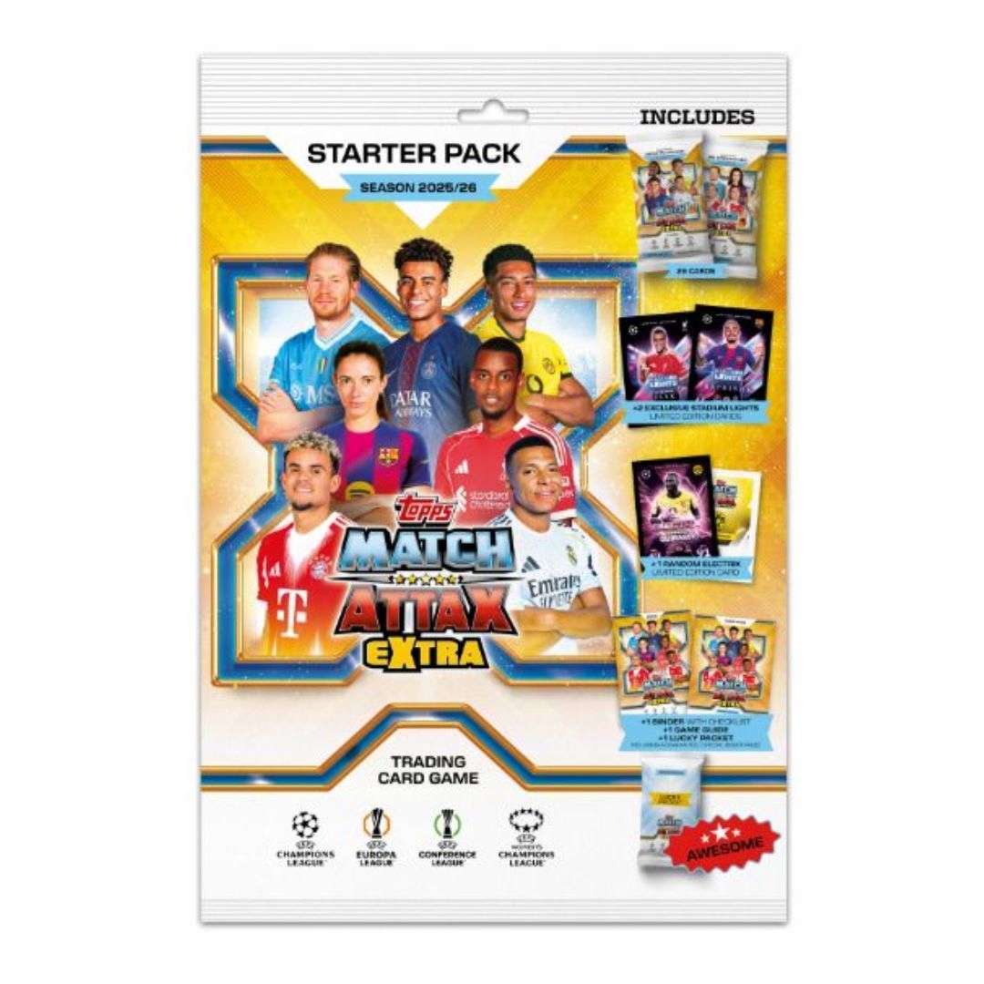 ALBUM NA KARTY PIŁKARSKIE TOPPS MATCH ATTAX EXTRA 2026 MEGA ZESTAW STARTOWY
