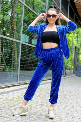 Dámský elegantní teplákový komplet Merribel Klindey Blue