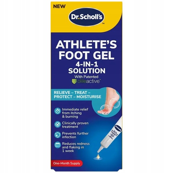 Dr. Scholl's Athlete, gel na plíseň nohou 4v1, 10 ml