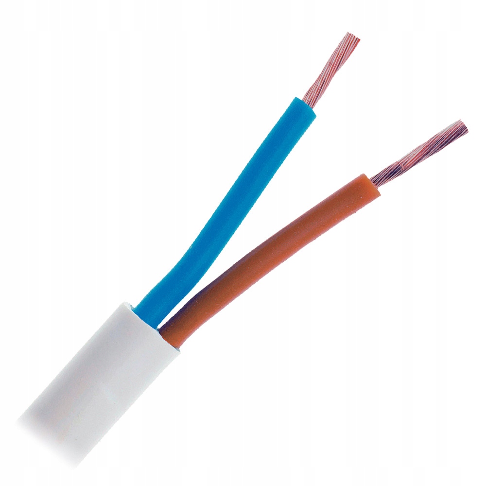 

Przewód Kabel Omy 2x1,5 mm² Biały 1mb